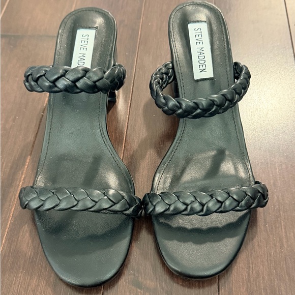 Steve Madden Shoes - Steve Madden Black Braided Heeled Sandals